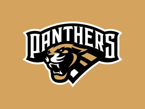 Panthers by Yury Orlov Pantera Logo, Sports Typography, Sports Brand Logos, Panthers Logo, Mascot Logos, Sports Logo Inspiration, Pet Logo, Logo Animal, Panther Logo