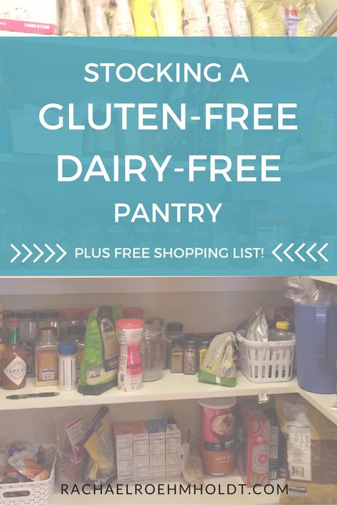 Making the switch to a gluten-free dairy-free life? Find out what to include in your gluten-free dairy-free pantry with this simple pantry checklist. Meatloaf Low Carb, Dairy Free Dips, Dairy Free Salads, Gluten Free Pantry, Free Pantry, Dairy Free Soup, Lactose Free Diet, Dairy Free Breakfasts, Dairy Free Diet