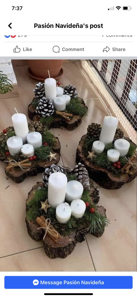 Jul Diy, Christmas Advent Wreath, Diy Christmas Wreaths Ideas, Christmas Wreaths Ideas, Christmas Wreaths Diy Easy, Christmas Candle Decorations, Diy Christmas Wreaths, Wreaths Ideas, Christmas Centerpieces Diy