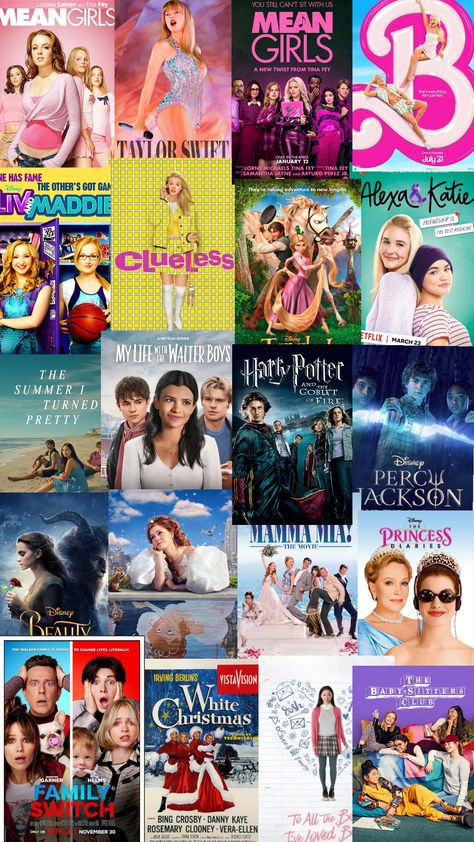 some of my favs!! #movies #tv #fyp #like #collage #vibes #music Best Teen Movies, Romcom Movies, Netflix Shows To Watch, Movie Collage, Movies To Watch Teenagers, Netflix Movies To Watch, Girly Movies, Fun Sleepover Ideas, Great Movies To Watch