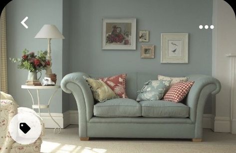 English Living Room Decor, Duck Egg Blue Living Room, Duck Egg Living Room, Modern English Country Decor, Vanessa Arbuthnott, English Country Decor, Soft Furniture, Wall Colour, Shabby Chic Living Room