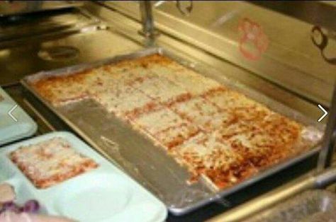 Public school pizza 1970's up to 1995ish. School Lunch Pizza, Lunch Pizza, School Pizza, Pizza Lunch, Pizza Day, School Cafeteria, Childhood Days, School Memories, Corn Dogs