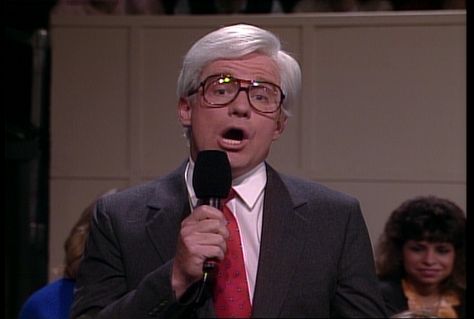 Phil Hartman as Phil Donahue Phil Donahue, Phil Hartman, Night Live, Saturday Night Live, Snl, Saturday Night, Carnival Face Paint, Carnival, Celebrities