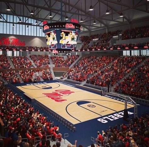 New Basketball Arena at Ole Miss. Basketball Stadium Design, Basketball Arena Aesthetic, School Sketches, Basketball Stadium, Basketball Arena, Sports Facility Architecture, Basketball Court Flooring, Basketball Floor, Stadium Architecture