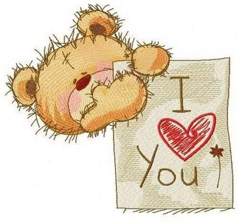 Cute Teddy Bear Pics, Teddy Bear Quotes, Embroidery Patterns Ideas, Teddy Pictures, Teddy Bear Images, Love You Cute, I Love You Images, Teddy Bear Pictures, Patterns Ideas