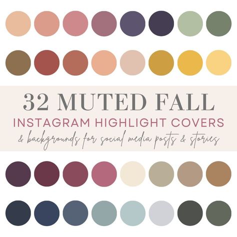 Fall Color Palette Instagram Highlight Covers & Stories with 30+ nature-inspired graphics to elevate your social media #Aesthetic_Ig_Story #Fall_Graphics #Backgrounds_Nature #Minimalist_Phone Color Palette Muted Colour Schemes, Muted Fall Color Palette, Muted Colors Aesthetic, Fall Family Photos Color Scheme, Color Palette Instagram, Wedding Color Ideas Fall, Aesthetic Ig Story, Fall Moodboard, Backgrounds Nature