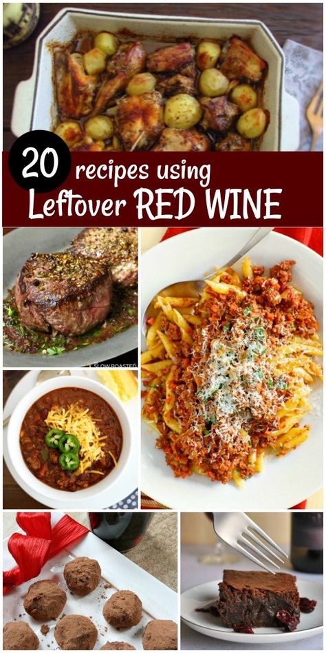 Dinner Recipes Using Red Wine, Recipes With Red Wine Cooking, Recipes With Dry Red Wine, Recipes To Use Up Red Wine, Dishes With Red Wine, Red Wine Meals, Desserts With Red Wine, Recipes With Wine In Them, Dinner Recipes With Red Wine