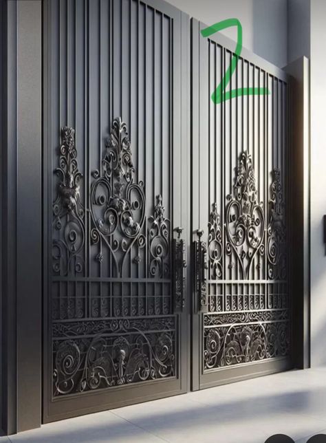 Gate For House Entrance, Traditional Gate Design, Simple Iron Main Gate Design, Classical Gate Design, Modern House Gate Design, House Gates Entrance, Classic Gate Design, Iron Main Gate Design Modern, Exterior Gate Design