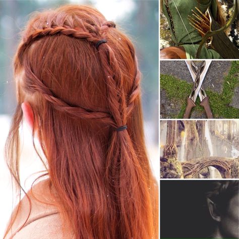 Tauriel Hairstyle, Lotr Hairstyles, Tauriel Hair, Tauriel Aesthetic, Aesthetic Printouts, Lotr Women, Shifting Powers, Hobbit Hair, Tauriel Costume