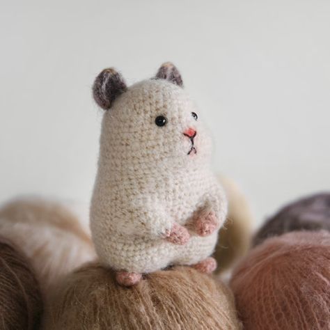 Crochet Pattern-the Hamsterpdf/eng/kor - Etsy UK Knitted Hamster Pattern Free, Crochet Hamster Pattern, Hamster Amigurumi Free Pattern, Hamster Crochet Pattern Free, Crochet Hamster Pattern Free, Hamster Crochet Pattern, Hamster Crochet, Crochet Hamster, Crochet Farm