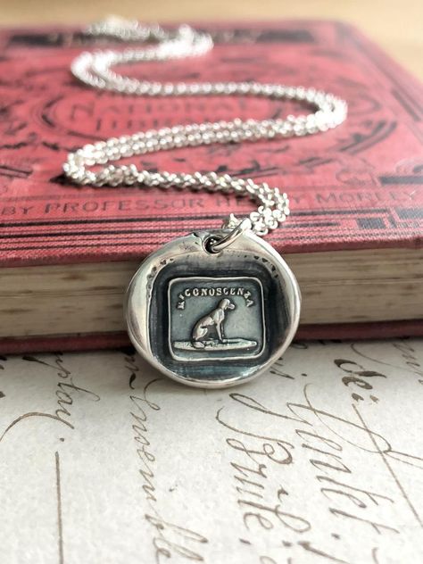 Wax Seal Pendant, Seal Necklace, Wax Seal Jewelry, Wax Seal Necklace, Necklace Friendship, Friendship Necklace, Friendship Jewelry, Friendship Necklaces, Silver Chain Style