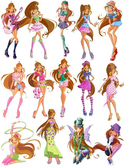 Winxcore Outfits, Flora Winx Style, All Winx Characters, Winx Flora Outfits, Flora Winx Club Outfit, Flora Winx Club Outfit Halloween, Holloween Costume Winx Club, Flora Outfits, Winx Club Outfits