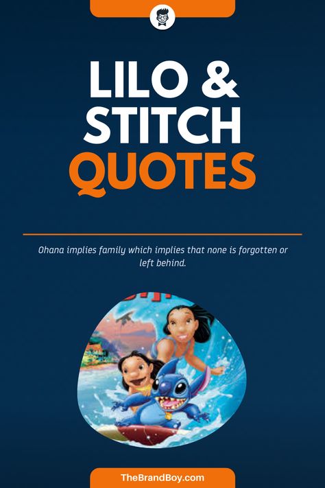 Lilo & Stitch is actually a 2002 animated science fiction and comedy-drama film that has been released by the Walt Disney Pictures. #FamousQuotes #FamousSayings #SayingsandQuotes #LeadersQuotes #LiloStitchQuotes Disney Quotes Lilo And Stitch, Lilo And Stitch Sayings, Stitch Quotes Inspirational, Stitch Disney Quotes, Stitch Sayings, Lilo And Stitch Characters, Stitch Quotes, Famous Sayings, Lilo And Stitch Quotes