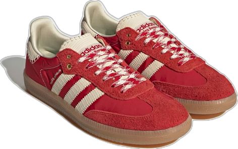 adidas Wales Bonner Samba Shoes - Red | unisex lifestyle | adidas US 80s Photography, Wales Bonner Samba, Adidas Wales Bonner, Samba Shoes, Wales Bonner, Crocodile Skin, Swag Shoes, Shoes Adidas, Red Adidas