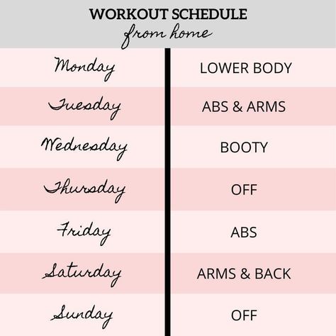 Best Workout Schedule, Daily Workout Schedule, Beginner Workout Schedule, Home Workout Schedule, Weekly Workout Schedule, Workout Program Gym, Beginner Workouts, Weekly Workout Plans, Body Workout Plan