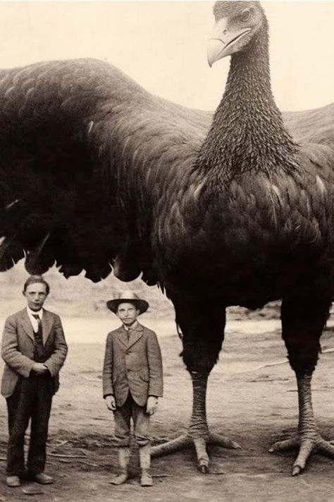 Weird Old Photos, Biggest Bird, Creepy Old Photos, Bigfoot Pictures, Giant People, Gif Terror, Bigfoot Sightings, Bizarre Photos, Giant Animals