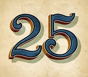 25 #typography #numbers #numerals #digits #twentyfive #vintage #ornate Typography Numbers Design, 25 Typography, Typography Numbers, Numbers Typography, Typographic Posters, Best Typography, Vintage Letters, Vintage Numbers, Typography Love