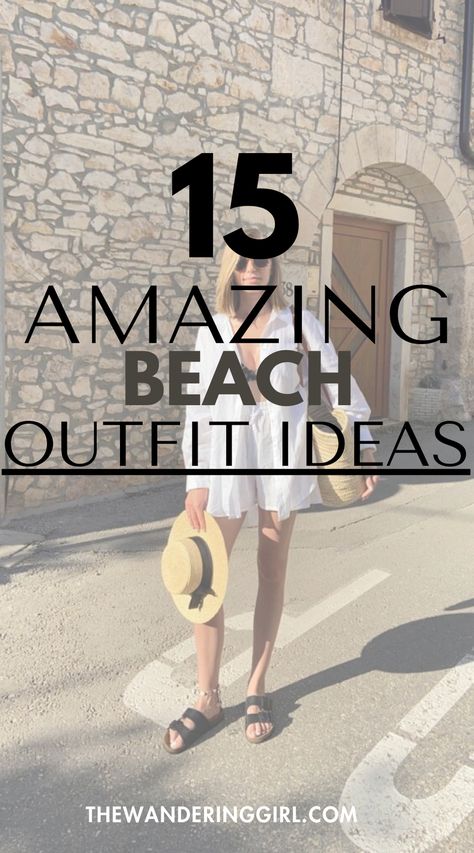 Looking for cute beach outfits? Check out this post on the best beach outfit ideas to level up your summer style! Whether you want to wear a boho chic beach outfit, casual beach outfit, casual vacation beach outfit, or if you're traveling to Hawaii, Mexico, or have other summer travel plans, find your next look in this post! Casual Caribbean Outfits, Women’s Beach Style, Beach Concert Outfit Ideas, Casual Mexico Outfit Ideas, Goa Wear For Women, Beach Holiday Outfits Women, Beach Outfit With Hat, Weekend Beach Trip Outfits, Walk On The Beach Outfit