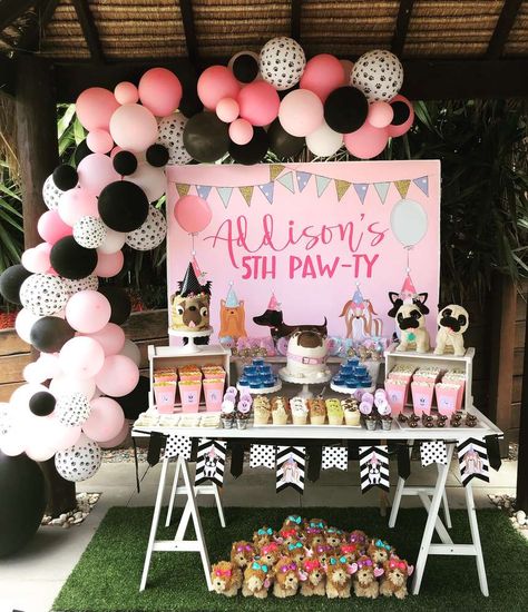 Addison’s Adopt a Pet Party | CatchMyParty.com Adopt A Pet Party, Pug Party, Dog Themed Birthday, Puppy Pawty, Dog Themed Birthday Party, Puppy Birthday Party, Dog Themed Parties, Pet Party, Puppy Birthday Parties