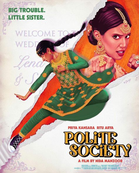 Society Poster, Polite Society, Vintage India, Series Movies, Little Sisters, On Tumblr, Movie Tv, Tv Shows, India