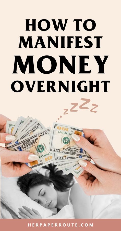 If you've been curious about the Law of Attraction and want to learn how to manifest money overnight, then this post is for you.

Can you really manifest money overnight by adding these steps to your night routine?

Yes! Even if you are not always aware of it, you are constantly manifesting your reality. Read this to learn how to manifest money overnight in 5 simple steps. How To Manifest Money Immediately, How To Manifest Money Overnight, Manifest For Money, Manifestation Law Of Attraction Money, How To Make 1 Million Dollars, Manifest Money Fast Spell, How To Manifest Money Fast, How To Attract Money, How To Manifest Money