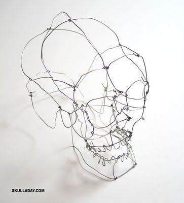 wire skull | by grphdsgnr Wire Skull, Wire Sculpture, Wire Frame, Wire Jewelry, Making Out, Humanoid Sketch, Sculpture, Frame, Art