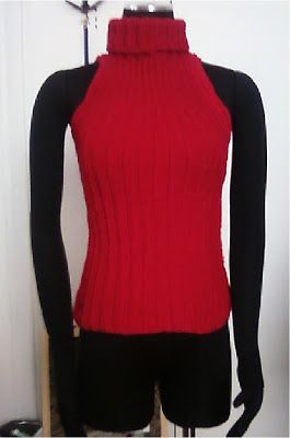 Positively Crochet!: Striped Sleeveless Turtleneck Sweater Hall Designs, Sleeveless Turtleneck Sweater, Crochet Garments, Crochet Sweater Design, Sleeveless Turtleneck Sweaters, Crochet Sweaters, Sleeveless Turtleneck, Crochet Cardigan Pattern, Turtleneck Top