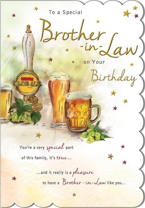 Piccadilly Greetings Birthday Card Brother in Law - 9 x 6 inches - Regal Publishing, brown : Amazon.co.uk: Stationery & Office Supplies Birthday Card Brother, Birthday Brother In Law, Beer Birthday Cards, Birthday Wishes For Brother, Rude Birthday Cards, Unicorn Birthday Party Invitation, Happy Birthday Wishes Quotes, Happy Birthday Brother, Best Birthday Wishes