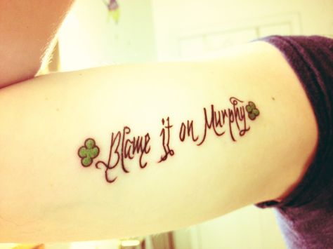 Newest Murphy's law tat. Murphys Law Tattoo, Murphy’s Law Tattoo, Law Tattoo Ideas, Shark Tattoo Meaning, Law Tattoo, Modern Tattoo Ideas, Tattoo Removal Cream, Avatar Tattoo, Rose Hand Tattoo