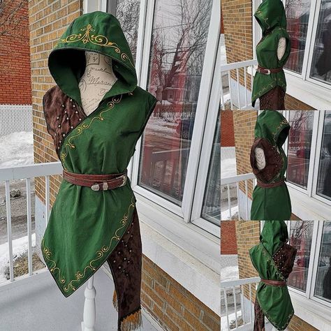 Easy Dnd Cosplay, Male Faerie Clothes, Druid Aesthetic Clothing Dnd, Woodland Elf Costume Male, Druid Cosplay Male, Druid Aesthetic Clothing, Fitted Elven Cosplay Costume For Larp, Dnd Clothing Design, Male Fairy Outfit