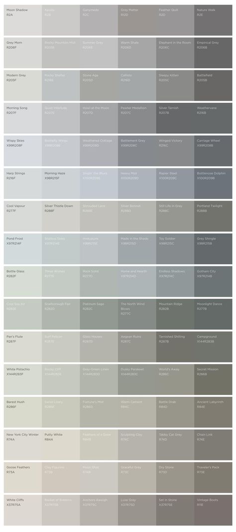 Paint Shades Colour Palettes, Shades Of Grey Paint Bedroom, Different Grey Shades, Light Grey Bedroom Walls Paint Colours, Deluxe Grey Paint Colours, Shades Of Grey Paint Living Room, Dulux Light Grey Paint, Dark Grey And Light Grey Living Room, Greige Dulux Paint