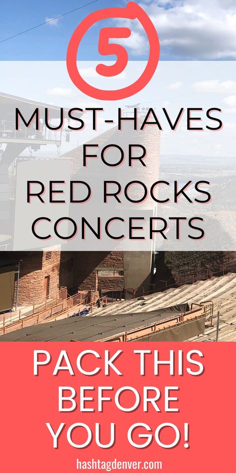 5 MUST-HAVES FOR RED ROCKS CONCERTS - PACK THIS BEFORE YOU GO Red Rocks Country Concert Outfit, What To Wear To A Concert At Red Rocks, Red Rocks Outfit Concert, Red Rock Concert Outfit, Colorado Concert Outfit, Red Rocks Concert Outfit Winter, Redrocks Concert Outfit, What To Wear To Red Rocks Concert, Red Rocks Amphitheater Outfit