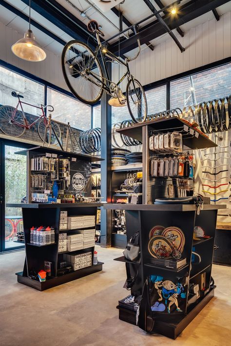 Imagine These Bicycle Cafe, Bike Shops, Factory Five, Coffee Bike, Bicycle Store, Bike Room, Interior Shop, Communal Table, Fishing Shop