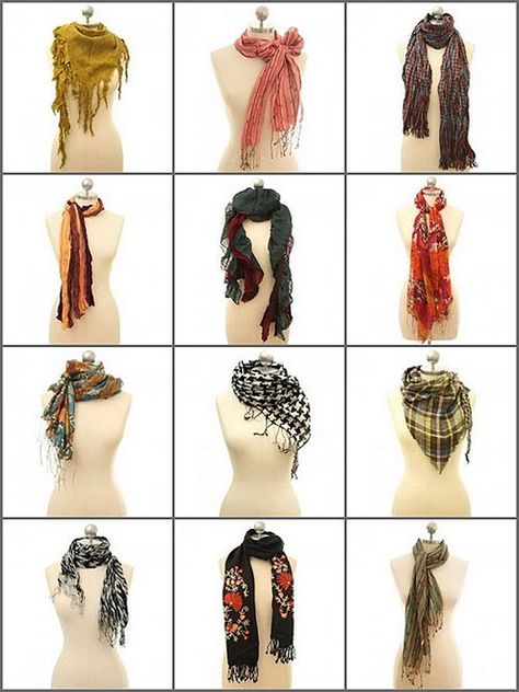 How To Wear ~ A Scarf    There are a variety of ways on how to wear a scarf!  Now that the weather is chili, a scarf is a fun and functional way to accessorize your winter wardrobe.  Here are 12 ideas how to wear a scarf for winter. Ways To Tie A Scarf, Tie A Scarf, Ways To Wear A Scarf, How To Wear A Scarf, Fashion Friday, Looks Street Style, Scarf Tying, How To Wear Scarves, Style Me Pretty