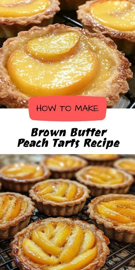 Savor the warm, buttery goodness of our Brown Butter Peach Tarts! Perfect for cozy gatherings or a sweet personal treat, these tarts blend ripe peaches with rich brown butter for an unforgettable flavor experience. Try this simple recipe today! Peach Tarts, Peach Tart Recipes, Peach Tart, Tarts Recipe, How To Make Brown, Fall Treats, Easy Delicious Recipes, Simple Recipe, Brown Butter