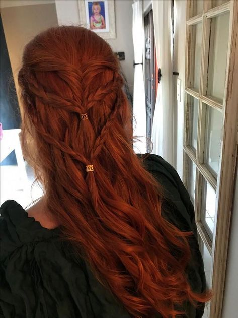 Celtic Hairstyles, Sansa Stark Hair, Inspired Hairstyles, Celtic Hair, Medieval Hairstyles, Sansa Stark, Grunge Hair, Ginger Hair, Unique Styles