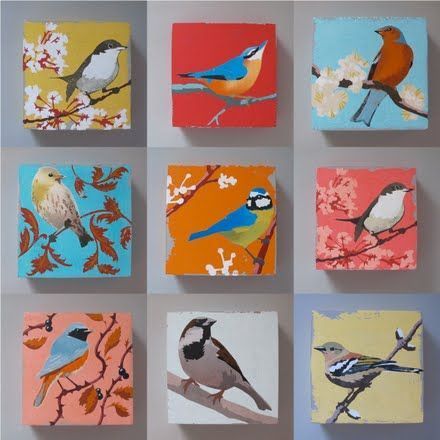 Small Birds Painting, Small Bird Painting, Paintings Of Birds, Bridge Painting, Bird Artwork, Small Canvas Art, Small Canvas, Bird Drawings, Mini Canvas Art