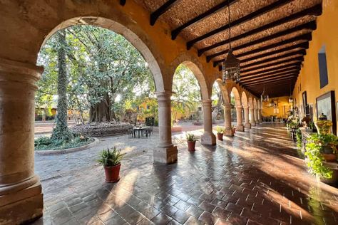 15 Historic Haciendas in Mexico for a Luxury Experience Hotel Foyer, Old Mexico, Mexican Hacienda, Mexican Revolution, New Spain, Luxury Experience, Historical Images, Cultural Experience, Lush Garden