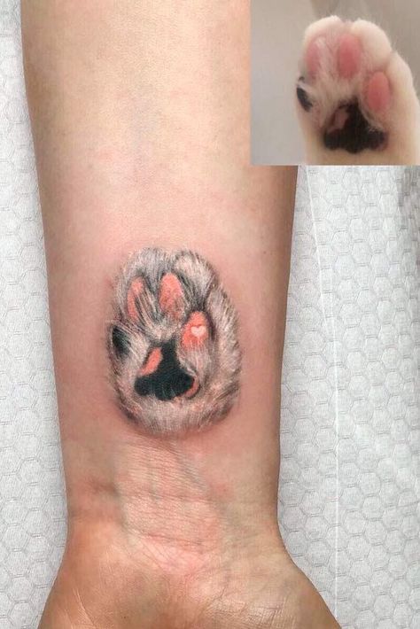 Simple Contour, Cat Paw Print Tattoo, Cat Paw Tattoos, Shape Tattoo, Tattoo Zeichnungen, Paw Tattoo, Cat Tattoos, Wolf Tattoo Design, Cat Tattoo Designs