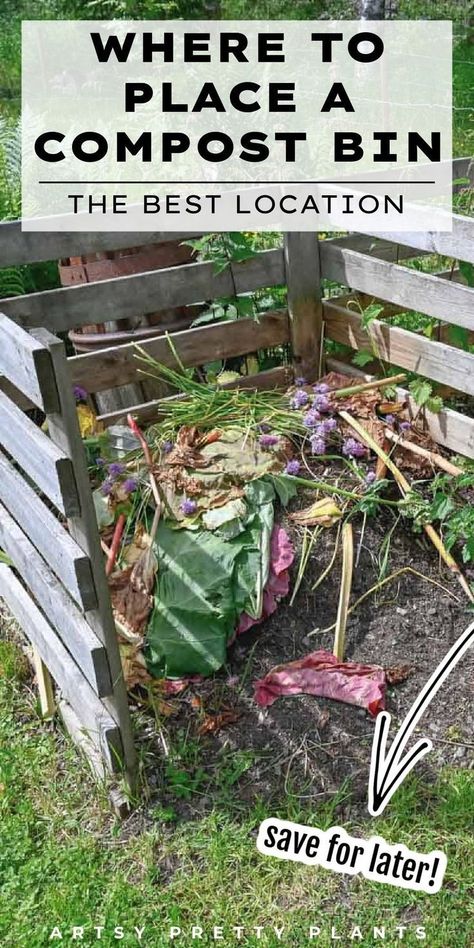 Wondering where to place your compost bin to get the best results? Choosing the right spot makes all the difference in how fast your compost breaks down, and if it even works at all. This guide has loads of helpful information about where to place your bins. Check out all of our tips for success. Compost Area Design, Rat Proof Compost Bin, Building A Compost Pile, How To Build A Compost Bin, Compost Set Up, Homemade Compost Bin Diy, Compost Bin Diy For Beginners, Build Compost Bin, Pallet Compost Bin