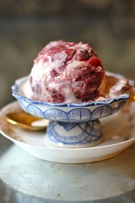 Fig Ice Cream Recipe | Saveur Fig Ice Cream, Weird Ice Cream Flavors, Fall Ice Cream, Granitas, Tasty Ice Cream, Gelato Recipe, Enjoy Your Meal, Fig Recipes, Love Ice Cream