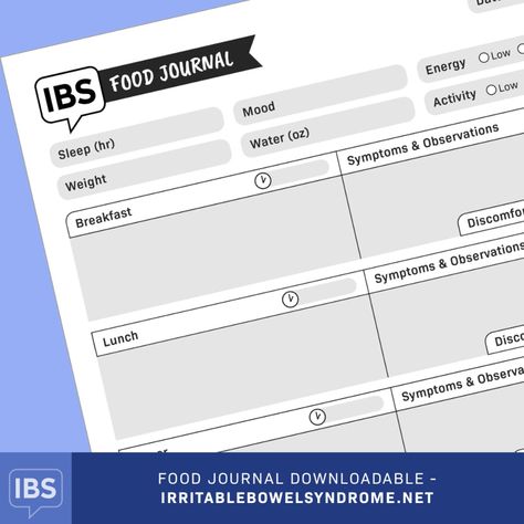 Food Journal For Stomach Problems, Food Sensitivity Journal, Food Journal Ideas Logs, Ibs Trigger Foods, Food And Symptom Tracker, Ibs Meal Plan Fodmap Diet, Track Food, Food Diary Printable, Food Diary Bullet Journal