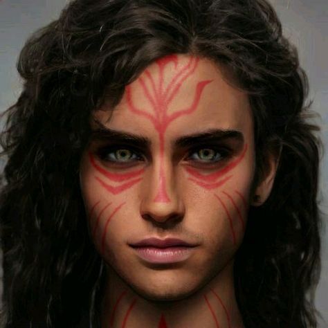 Fantasy Facial Markings, Face Markings Anime, Facial Markings Character Inspiration, Scar Across Face, Anime Face Markings, Artbreeder Faces, Body Markings, Face Markings, Eye Scar