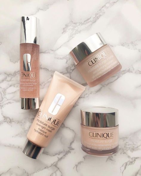 The complete Moisture Surge range Clinique Products, Korean Beauty Makeup, Clinique Skincare, Oily Skin Care Routine, Moisture Surge, Clinique Moisture Surge, Skin Regimen, Oily Skin Care, Dry Skin Care