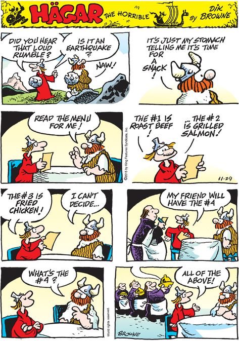 Hägar the Horrible Hagar The Horrible, Roast Beef, Comic Strip, Vikings, Comics