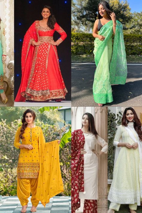 the top traditional outfits for girls to make a dazzling statement during Diwali. Diwali Outfit Ideas For Women, Diwali Outfit Ideas, Diwali Fashion, Fancy Napkin Folding, Diwali Outfit, Festival Dresses, Diwali Outfits, Diwali Festival, Napkin Folding