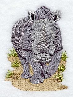 Asian Rhino design (A4486) from www.Emblibrary.com Rhino Design, Baby Rhino, Flower Machine Embroidery Designs, Free Machine Embroidery Designs, Free Machine Embroidery, Embroidery Library, Crochet Tops, African Animals, Embroidery Ideas