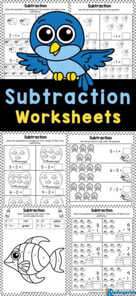 Subtraction Ideas For Kindergarten, Subtraction Worksheets Grade 1 Free Printable, Teaching Subtraction Kindergarten, Free Subtraction Worksheets Kindergarten, Picture Subtraction Worksheets, Addition And Subtraction Kindergarten, Free Subtraction Worksheets, Preschoolers Worksheets, Subtraction Worksheets For Kindergarten