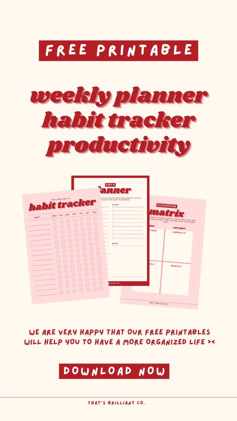 FREE Habit Tracker and Weekly Planner Printable budgetplannertemplate #dailyofficeplanner #plannerorganizer #customteacherplanners🎁 Business Planner Printables, Free Habit Tracker, Planner Weekly Layout, Planners Printables, Printables Planner, Planner Goals, Organization Planner, Weekly Planner Free Printable, Organizer Planner