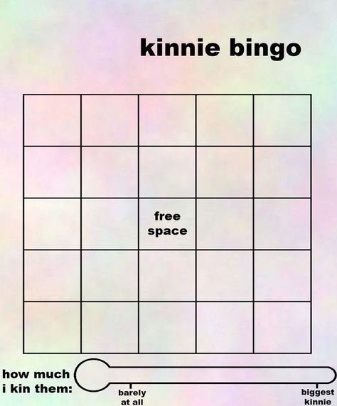 pls credit if you use Kin Bingo Template, Me Bingo Template, Kinnie Bingo Template Blank, Shera Kinnie Bingo, Empty Bingo Template, Stolas Kinnie Bingo, Total Drama Kinnie Bingo, Undertale Kinnie Bingo, Fnaf Kinnie Bingo